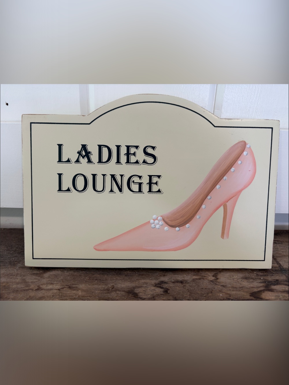 Ladies Lounge wall decor.
